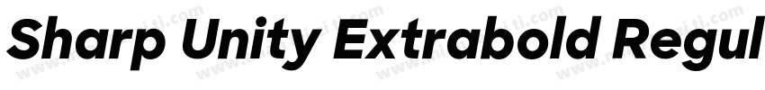 Sharp Unity Extrabold Regular字体转换